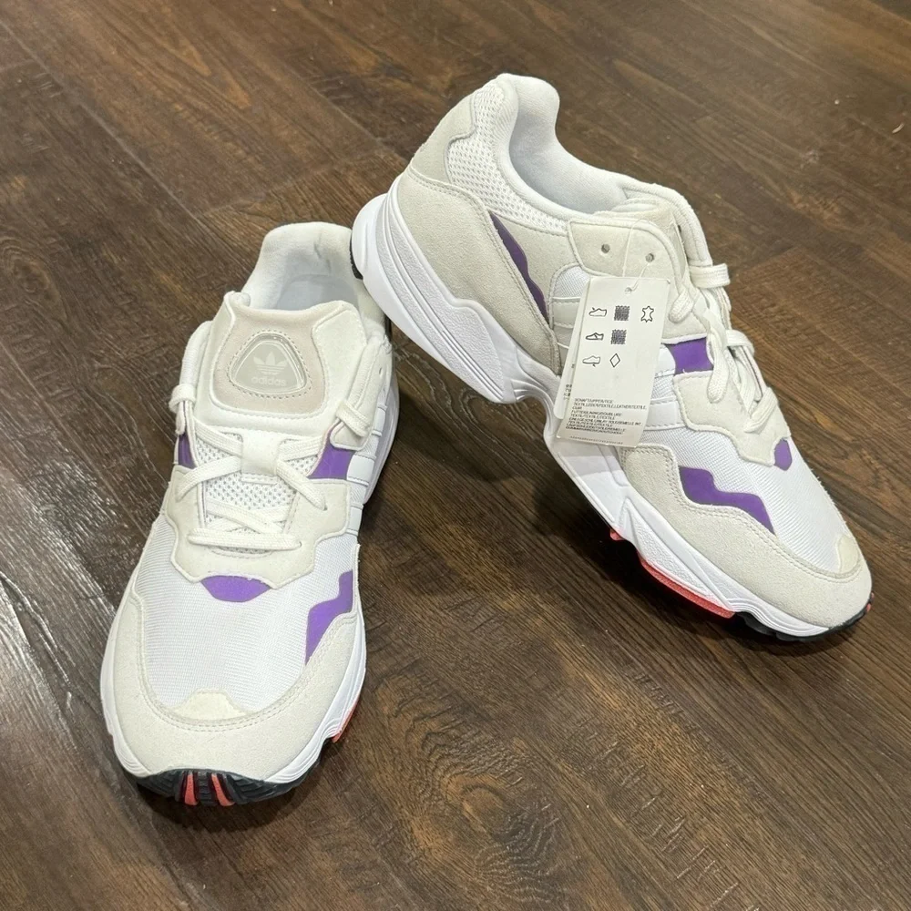 Adidas Yung-96 Cloud White Active Purple Sneaker Size 11 Men